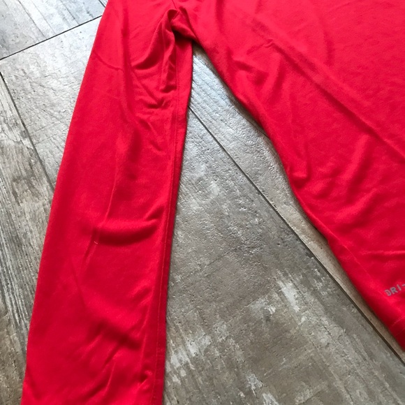 Nike women dri fit long sleeve red shirt top sports Sz Medium - Picture 7 of 8